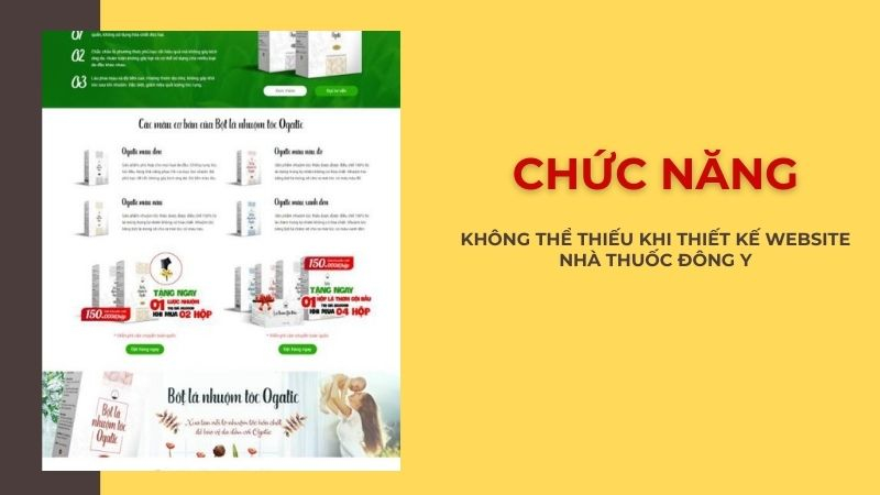 Chức năng trong thiết kế web đông y