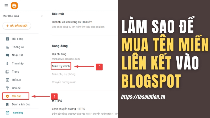 liên kết tên miền với blogspot
