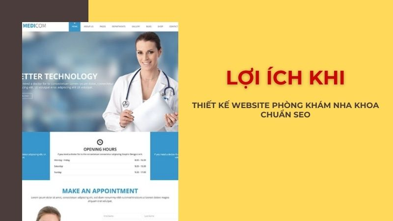 Lợi ích có được khi thiết kế web nha khoa chuẩn seo