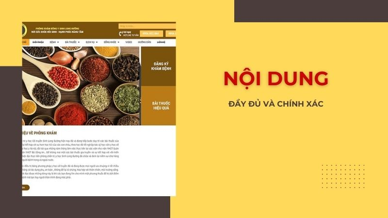 Lưu ý về nội dung của website đông y
