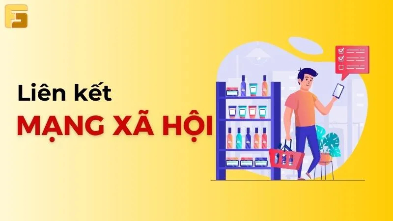 liên kết mạng xã hội với trang web