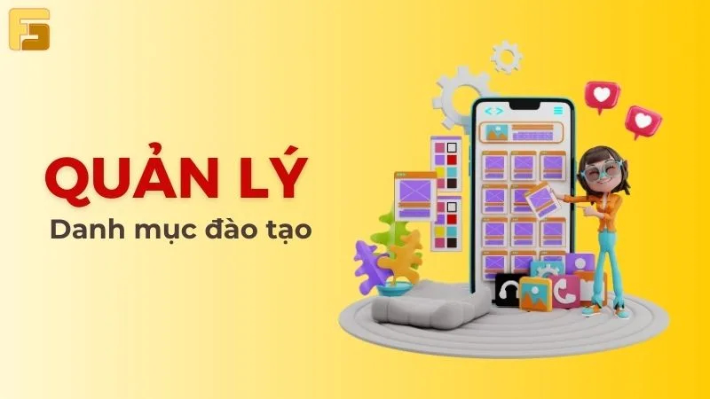 Tính năng quản lý danh mục đào tạo của website mầm non